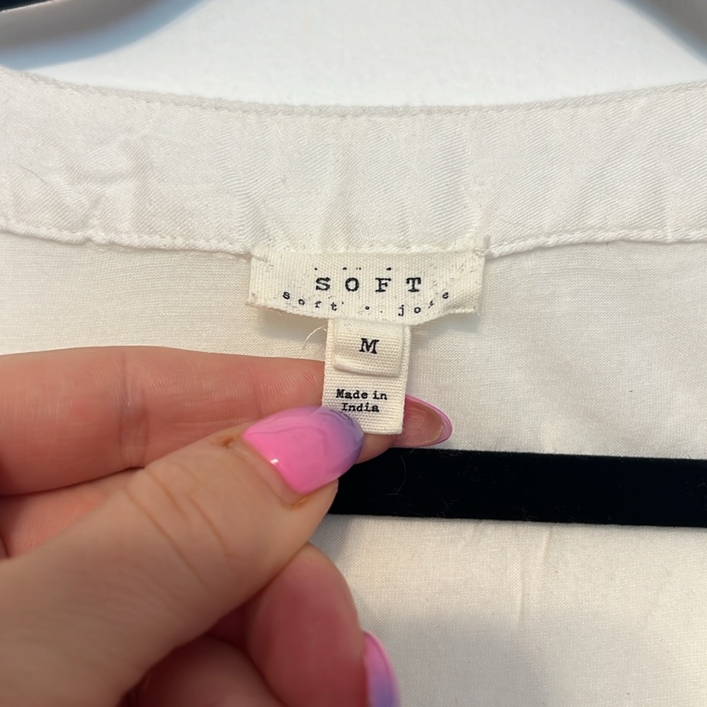 Soft Joie Cameo Button Front Tie Front Sleeveless… - image 4